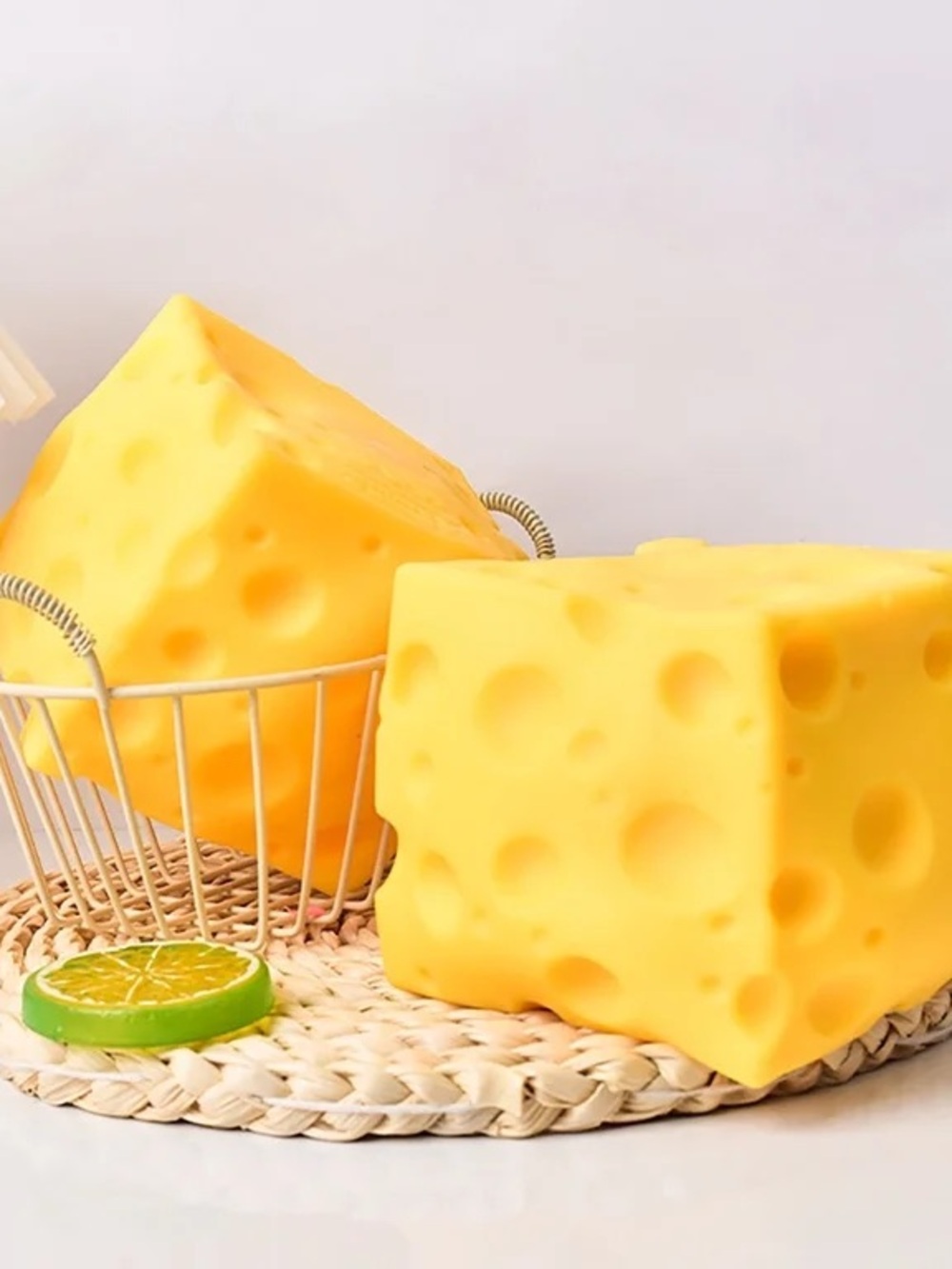 Jumbo Cheese Squishy Fidget Toy - Picture 6 of 8
